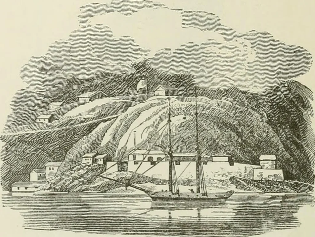 An illustration from Narrative and critical history of America, 1884, leaf 355