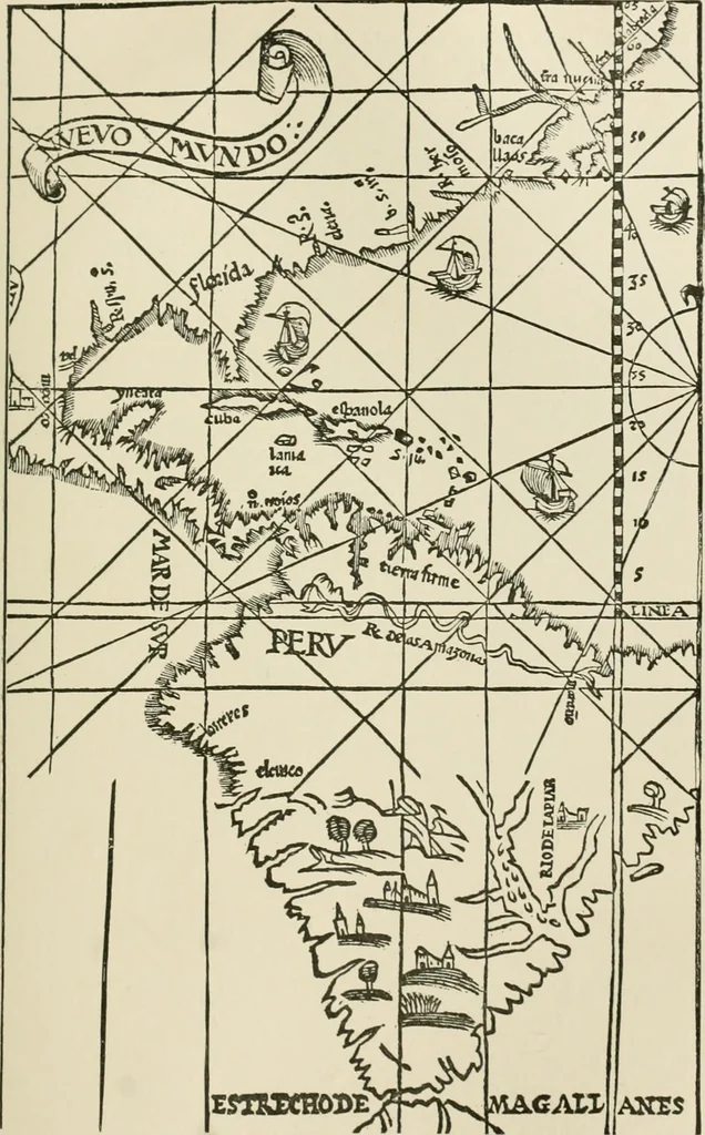 An illustration from Narrative and critical history of America, 1884, leaf 410
