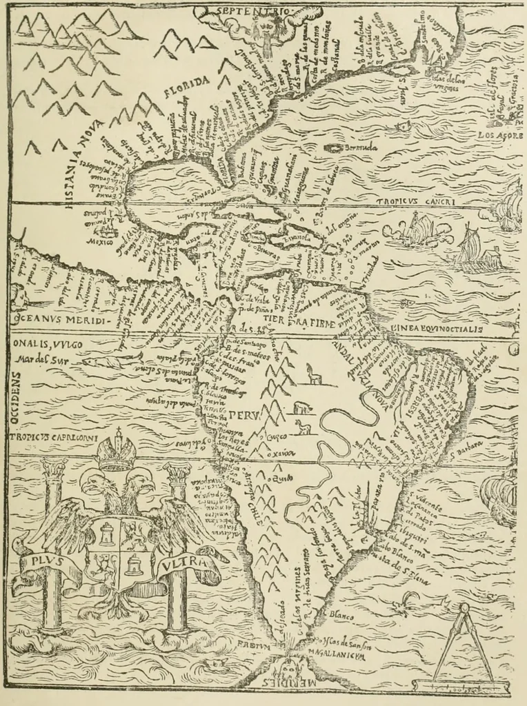 An illustration from Narrative and critical history of America, 1884, leaf 412
