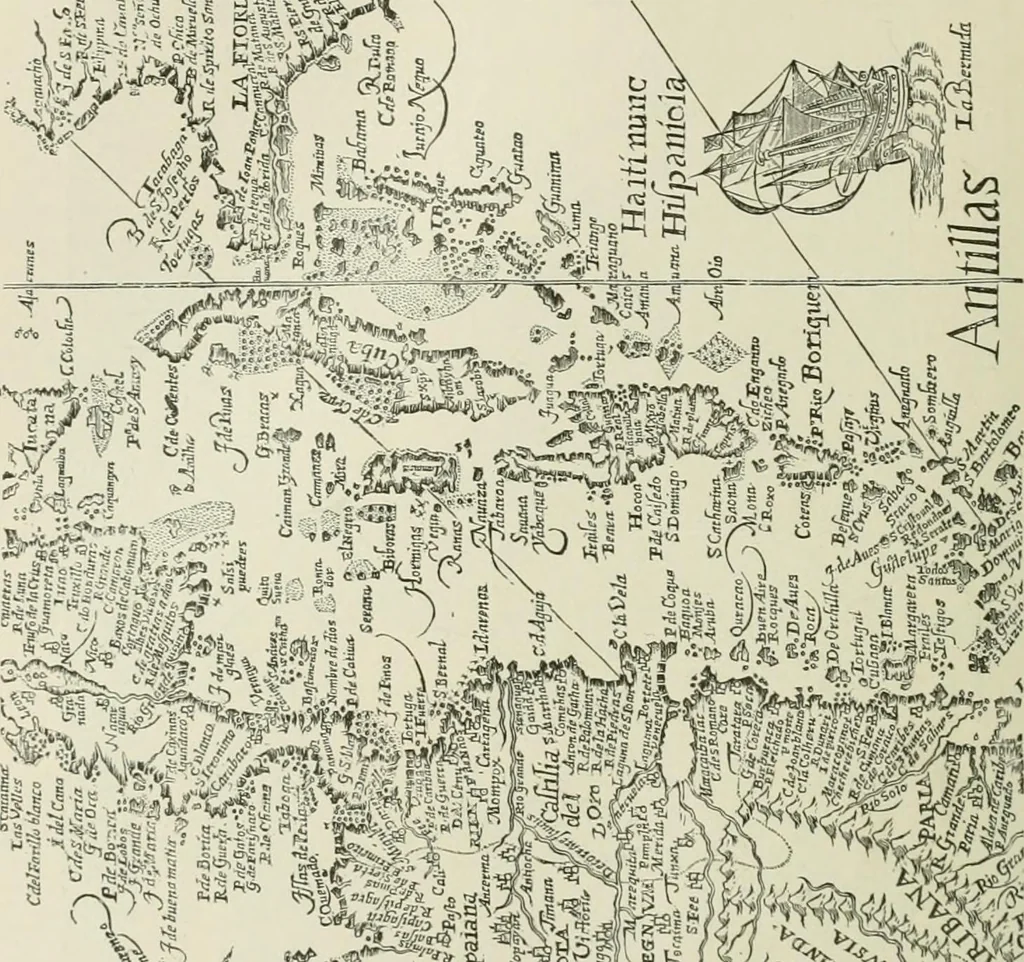 An illustration from Narrative and critical history of America, 1884, leaf 419