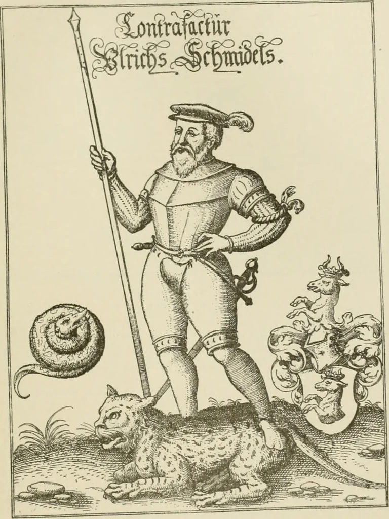 An illustration from Narrative and critical history of America, 1884, leaf 424