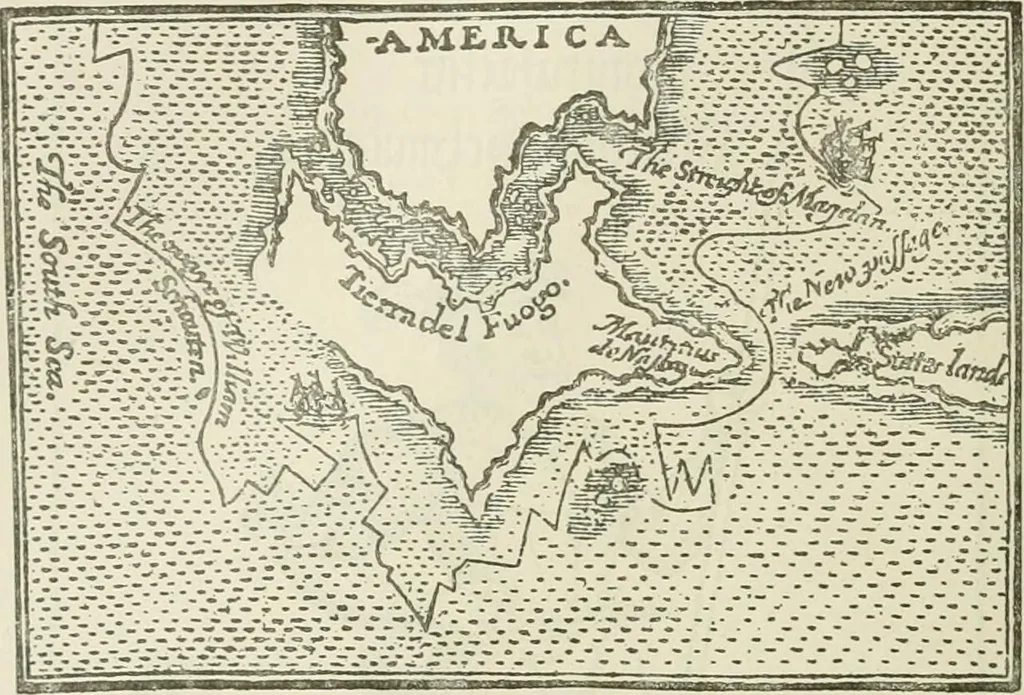 An illustration from Narrative and critical history of America, 1884, leaf 425