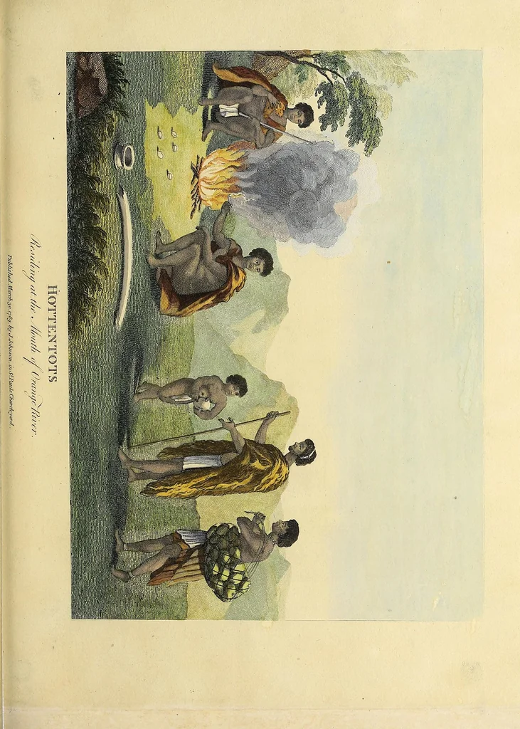 An illustration from A narrative of four journeys into the country of the Hottentots, and Caffraria : in the years one thousand seven hundred and seventy-seven, eight, and nine : illustrated with a map, and seventeen copper-plates, 1789, leaf 153