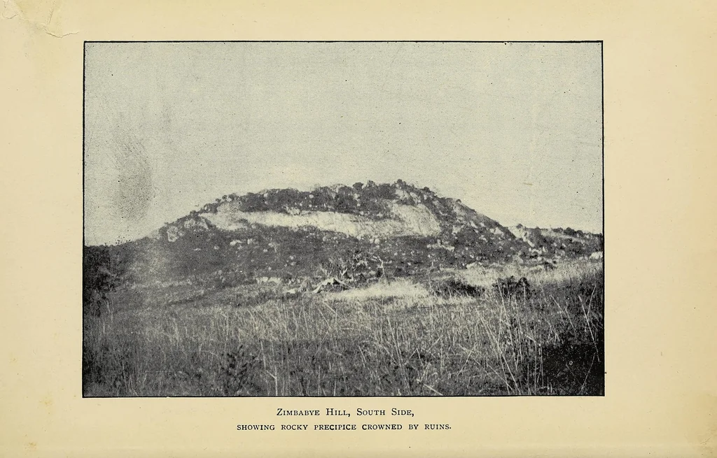 An illustration from A narrative of further excavations at Zimbabye (Mashonaland), 1893, leaf 10