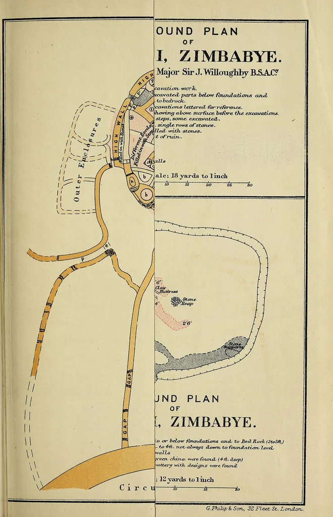 An illustration from A narrative of further excavations at Zimbabye (Mashonaland), 1893, leaf 41