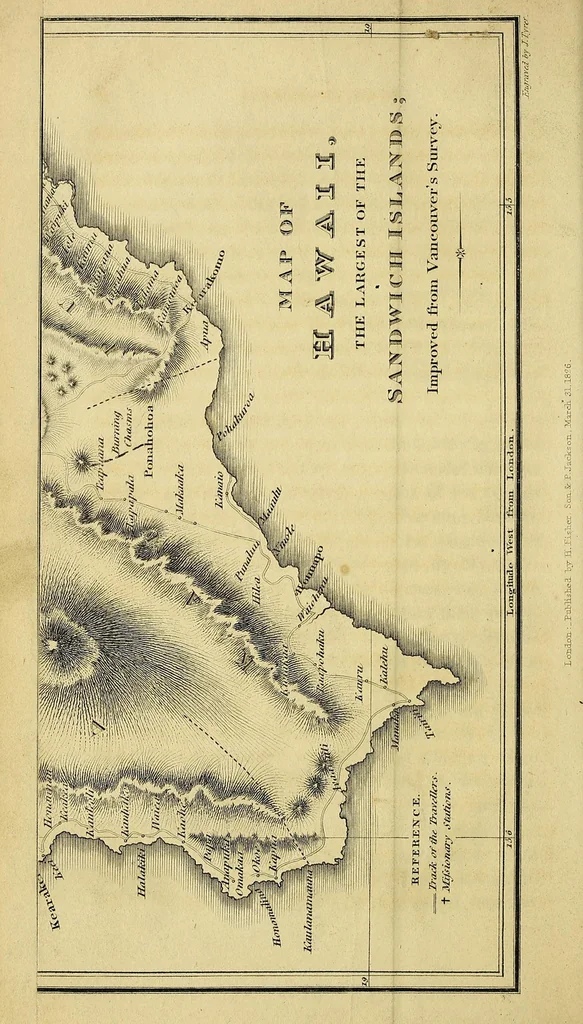 An illustration from Narrative of a tour through Hawaii, or Owhyhee with observations on the natural history of the Sandwich Islands, and remarks on the manners, customs, traditions, history, and language of their inhabitants, 1827, leaf 64