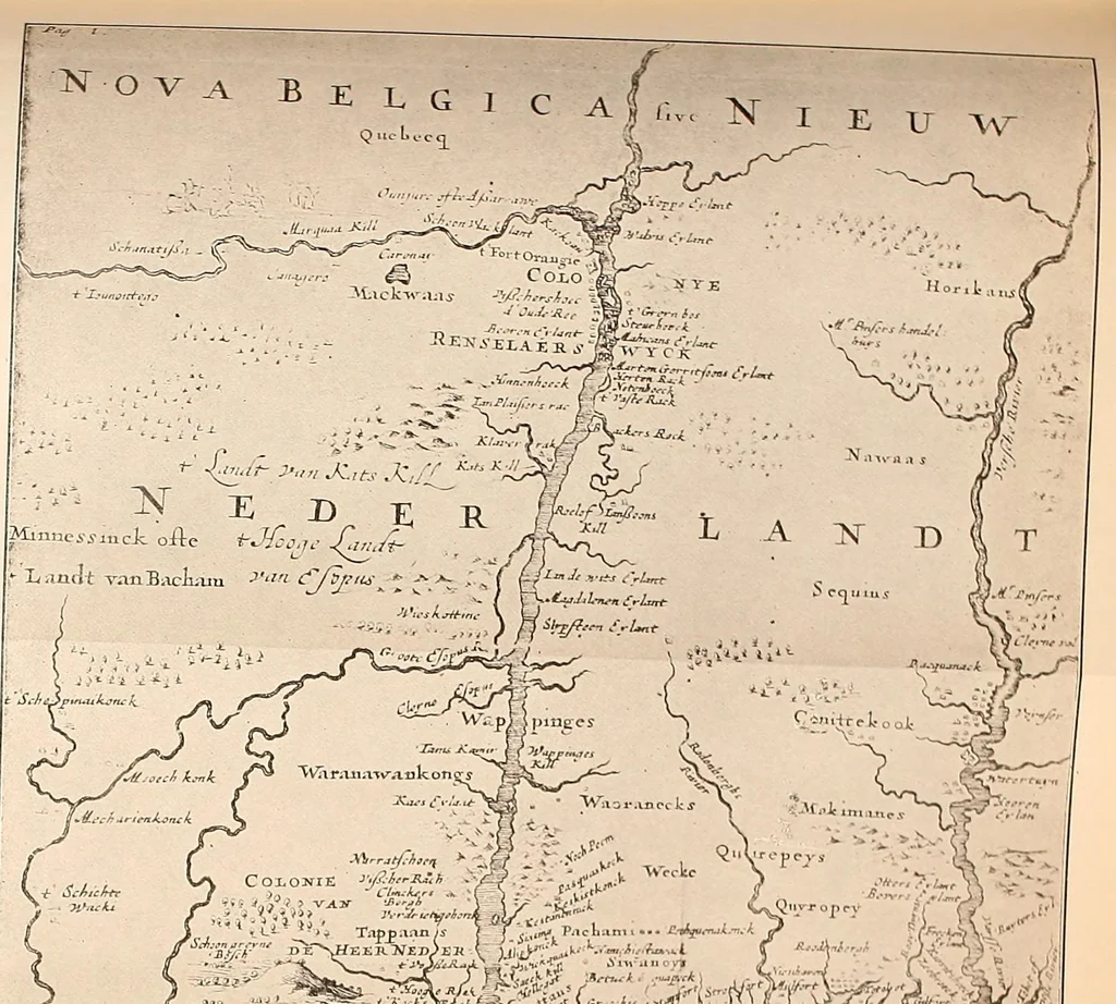 An illustration from Narratives of New Netherland, 1609-1664;, 1909, leaf 327