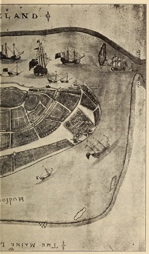 An illustration from Narratives of New Netherland, 1609-1664;, 1909, leaf 457