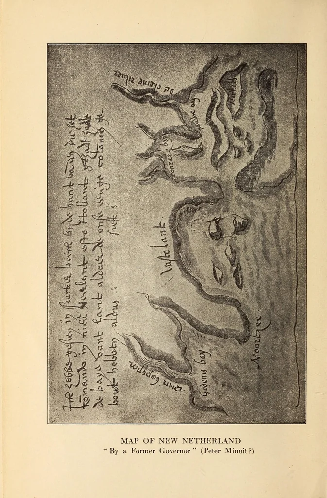 An illustration from Narratives of New Netherland, 1609-1664;, 1909, leaf 8