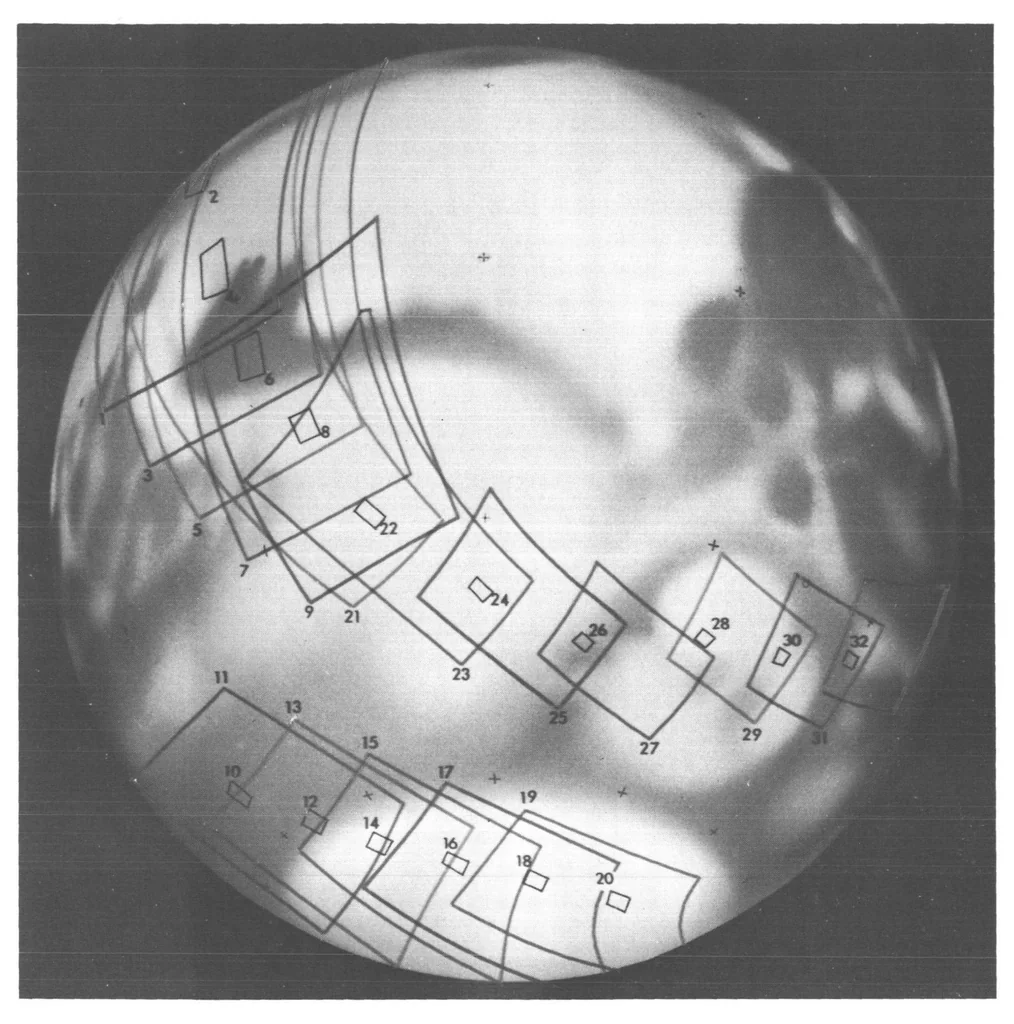 An illustration from Mariner-Mars 1969 A preliminary report, 1969, leaf 51