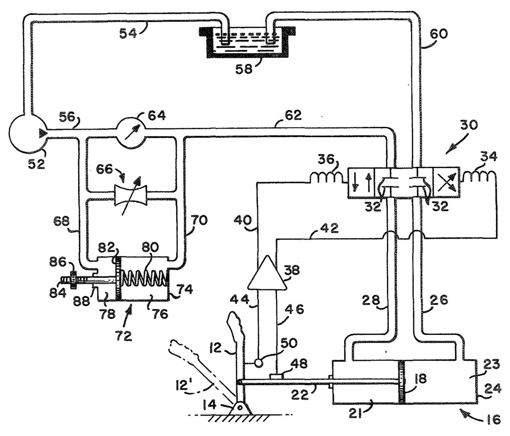 An illustration from Energy limiter for hydraulic actuators Patent, 1971, leaf 1