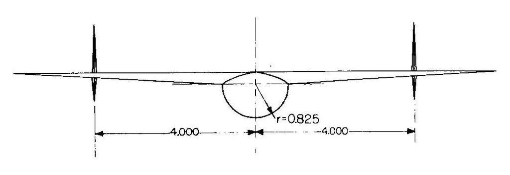 An illustration from Spacecraft and stage-geometry effects on the hypersonic characteristics of a horizontal- take-off reusable booster, 1963, leaf 16