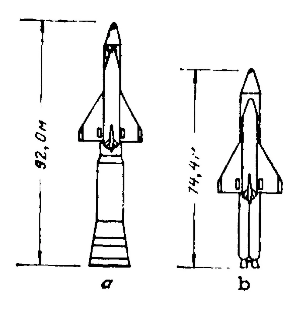 An illustration from Space transport systems, 1975, leaf 12