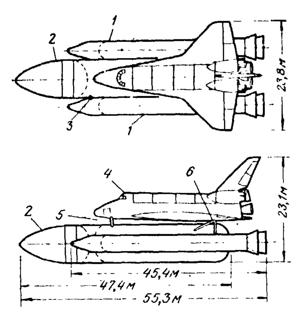 An illustration from Space transport systems, 1975, leaf 13