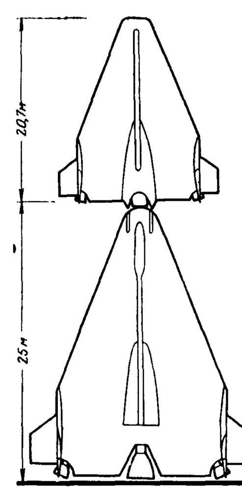 An illustration from Space transport systems, 1975, leaf 9