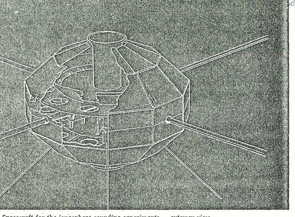 An illustration from The Canadian swept-frequency ionospheric sounding satellite, 1962, leaf 1