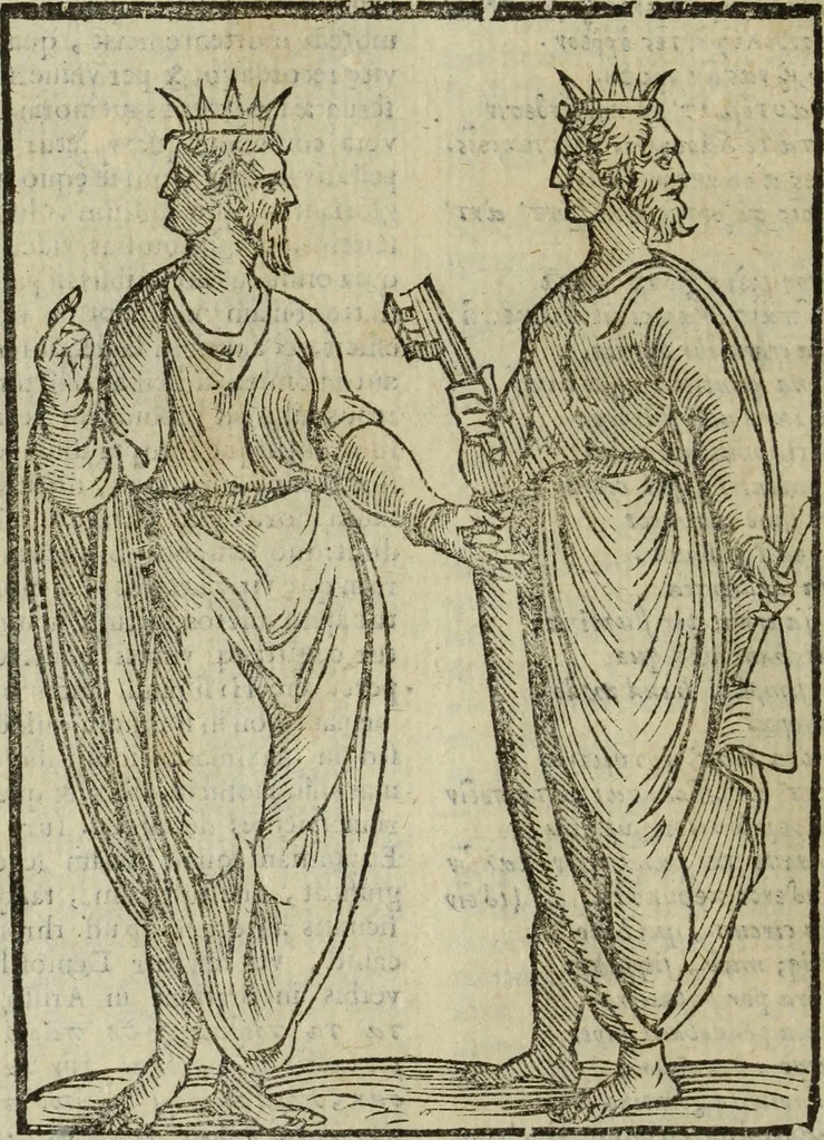 An illustration from Natalis Comitis Mythologiae, siue, Explicationis fabularum libri decem; in quibvs omnia prope naturalis et moralis philosophiae dogmata in veterum fabulis contenta fuisse perspicuè demonstratur, 1616, leaf 109