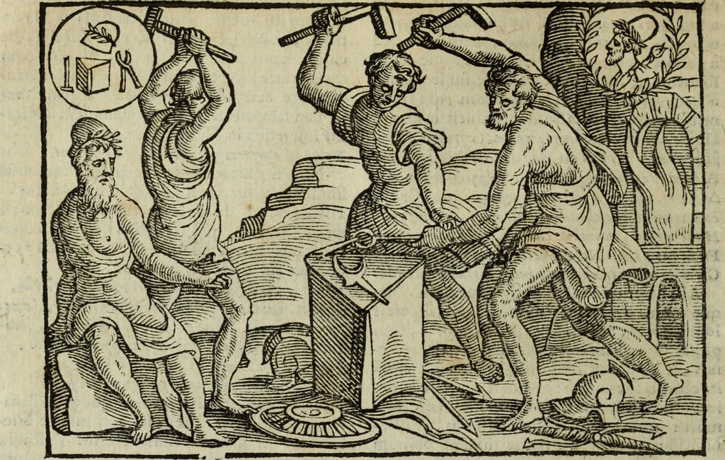 An illustration from Natalis Comitis Mythologiae, siue, Explicationis fabularum libri decem; in quibvs omnia prope naturalis et moralis philosophiae dogmata in veterum fabulis contenta fuisse perspicuè demonstratur, 1616, leaf 125