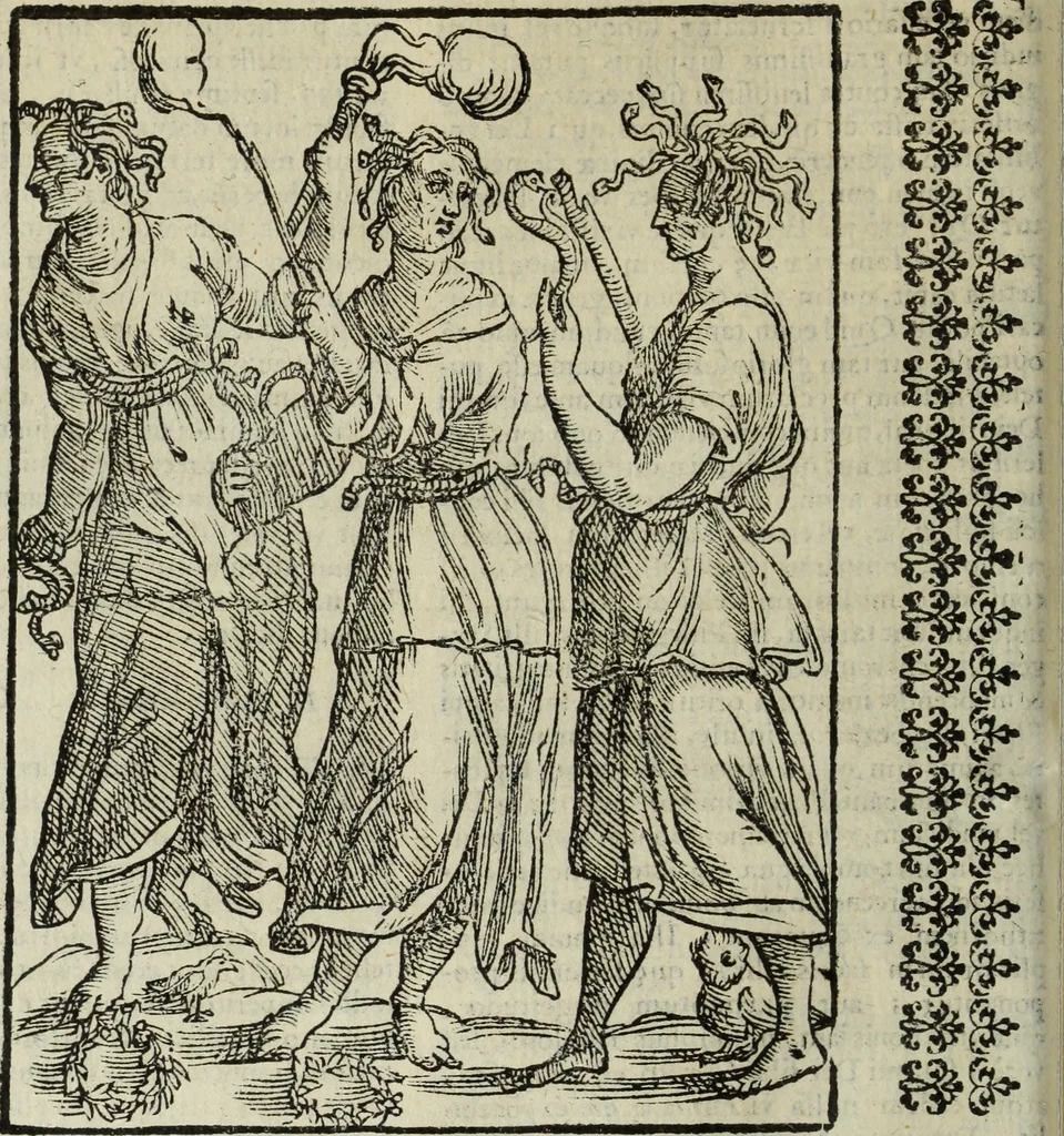 An illustration from Natalis Comitis Mythologiae, siue, Explicationis fabularum libri decem; in quibvs omnia prope naturalis et moralis philosophiae dogmata in veterum fabulis contenta fuisse perspicuè demonstratur, 1616, leaf 161