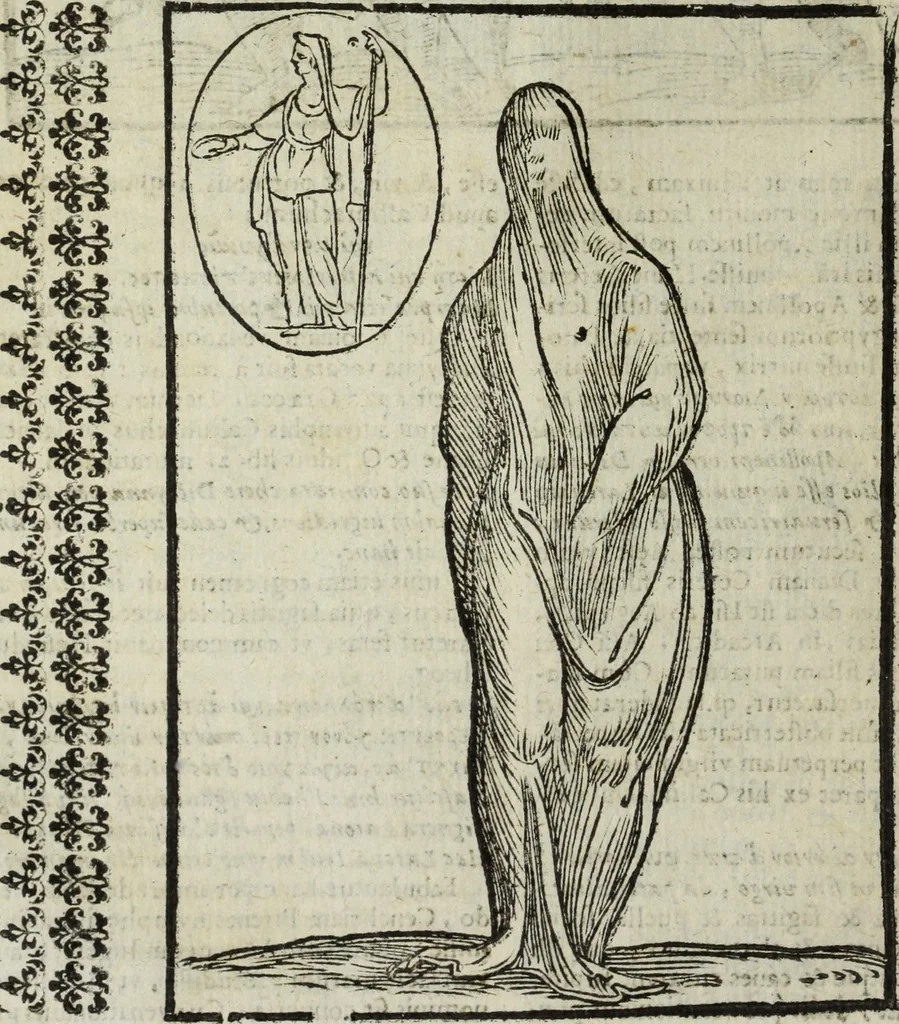 An illustration from Natalis Comitis Mythologiae, siue, Explicationis fabularum libri decem; in quibvs omnia prope naturalis et moralis philosophiae dogmata in veterum fabulis contenta fuisse perspicuè demonstratur, 1616, leaf 187