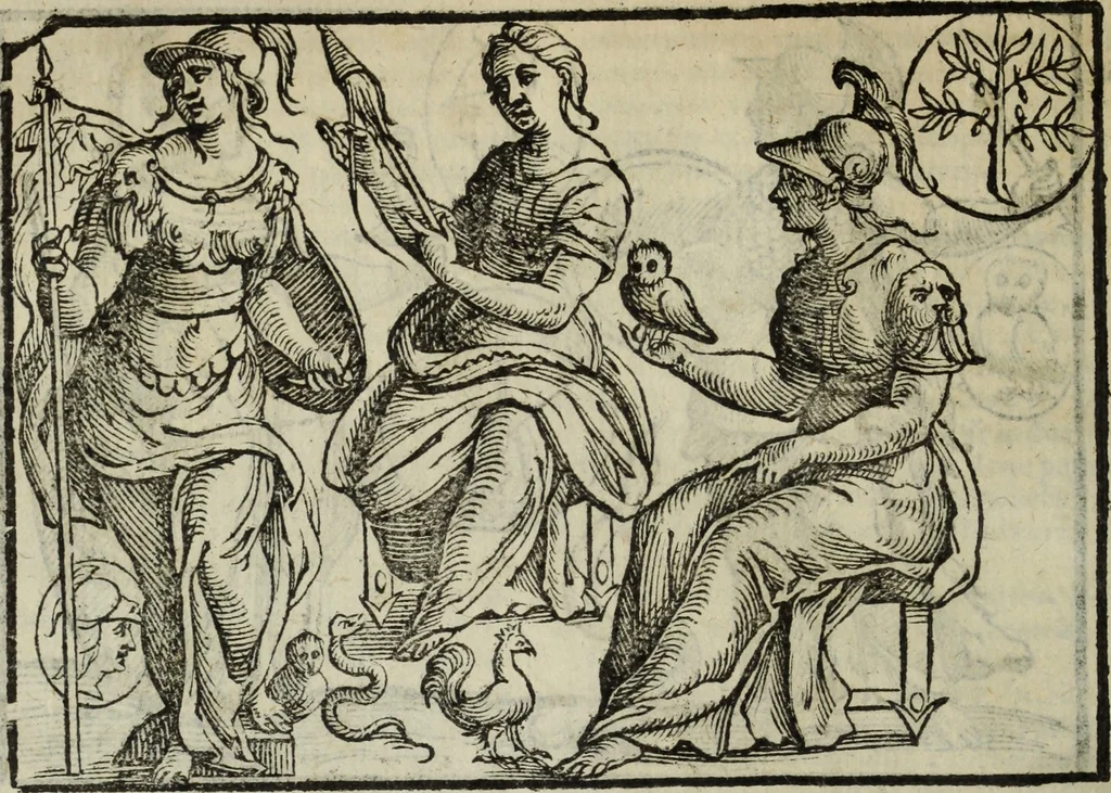 An illustration from Natalis Comitis Mythologiae, siue, Explicationis fabularum libri decem; in quibvs omnia prope naturalis et moralis philosophiae dogmata in veterum fabulis contenta fuisse perspicuè demonstratur, 1616, leaf 209