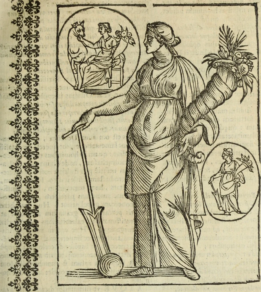 An illustration from Natalis Comitis Mythologiae, siue, Explicationis fabularum libri decem; in quibvs omnia prope naturalis et moralis philosophiae dogmata in veterum fabulis contenta fuisse perspicuè demonstratur, 1616, leaf 226