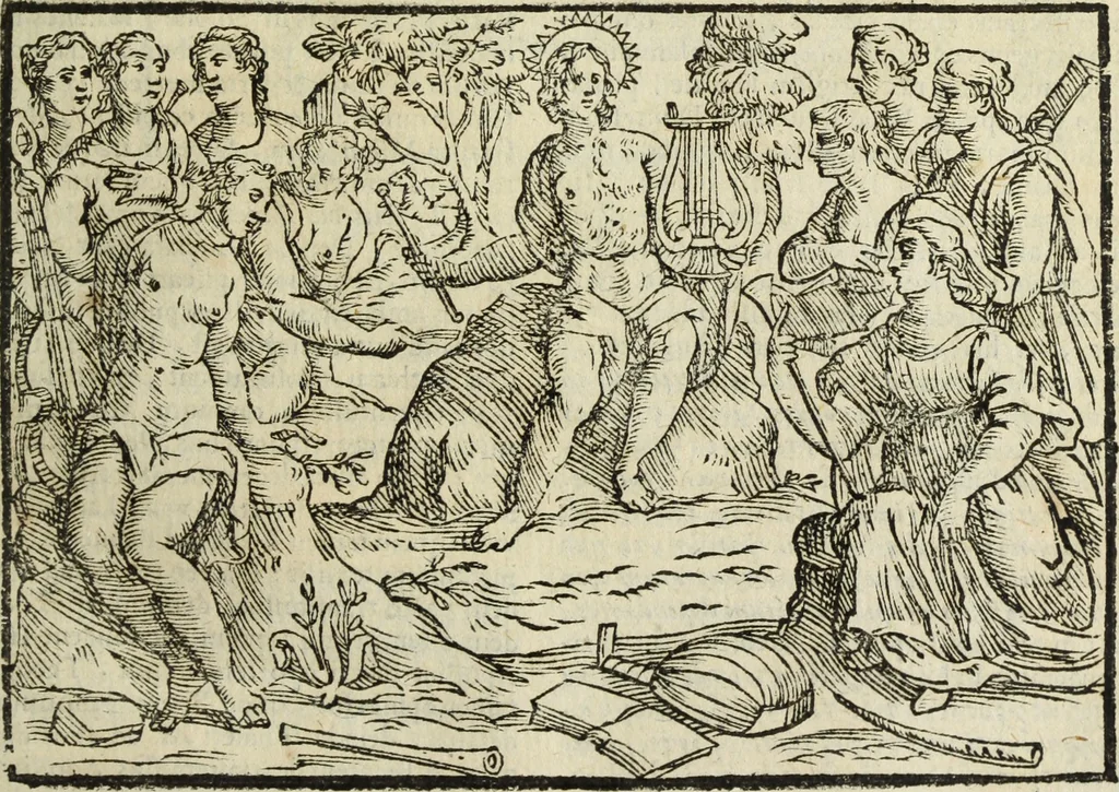 An illustration from Natalis Comitis Mythologiae, siue, Explicationis fabularum libri decem; in quibvs omnia prope naturalis et moralis philosophiae dogmata in veterum fabulis contenta fuisse perspicuè demonstratur, 1616, leaf 232