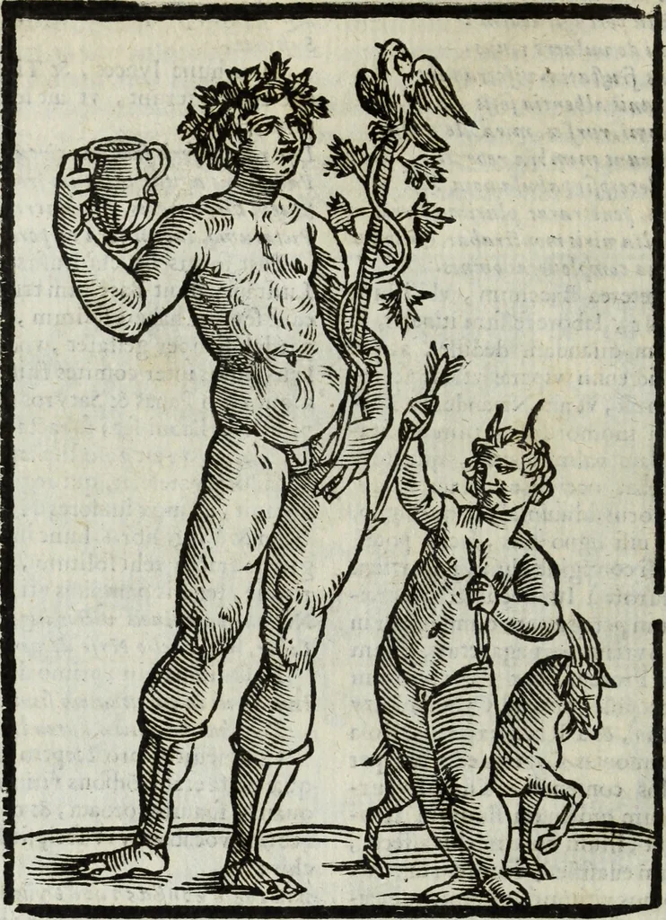 An illustration from Natalis Comitis Mythologiae, siue, Explicationis fabularum libri decem; in quibvs omnia prope naturalis et moralis philosophiae dogmata in veterum fabulis contenta fuisse perspicuè demonstratur, 1616, leaf 311