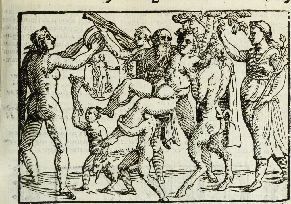 An illustration from Natalis Comitis Mythologiae, siue, Explicationis fabularum libri decem; in quibvs omnia prope naturalis et moralis philosophiae dogmata in veterum fabulis contenta fuisse perspicuè demonstratur, 1616, leaf 312