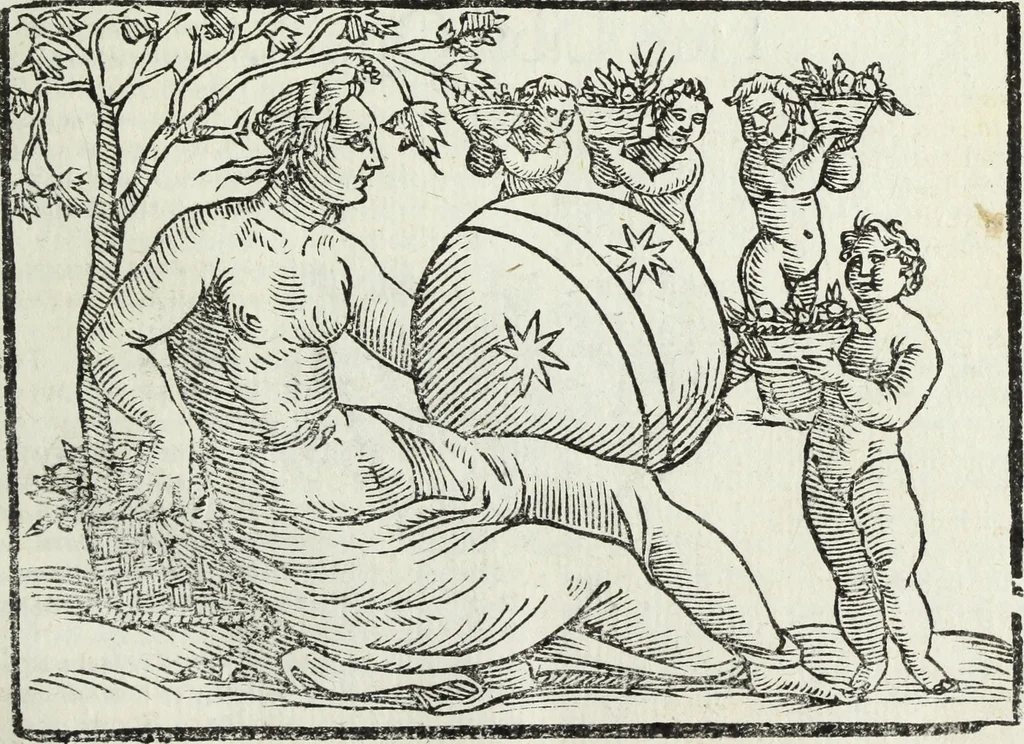 An illustration from Natalis Comitis Mythologiae, siue, Explicationis fabularum libri decem; in quibvs omnia prope naturalis et moralis philosophiae dogmata in veterum fabulis contenta fuisse perspicuè demonstratur, 1616, leaf 344