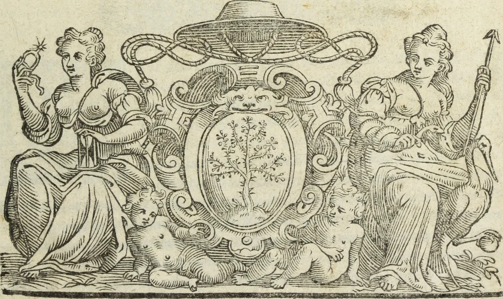 An illustration from Natalis Comitis Mythologiae, siue, Explicationis fabularum libri decem; in quibvs omnia prope naturalis et moralis philosophiae dogmata in veterum fabulis contenta fuisse perspicuè demonstratur, 1616, leaf 4