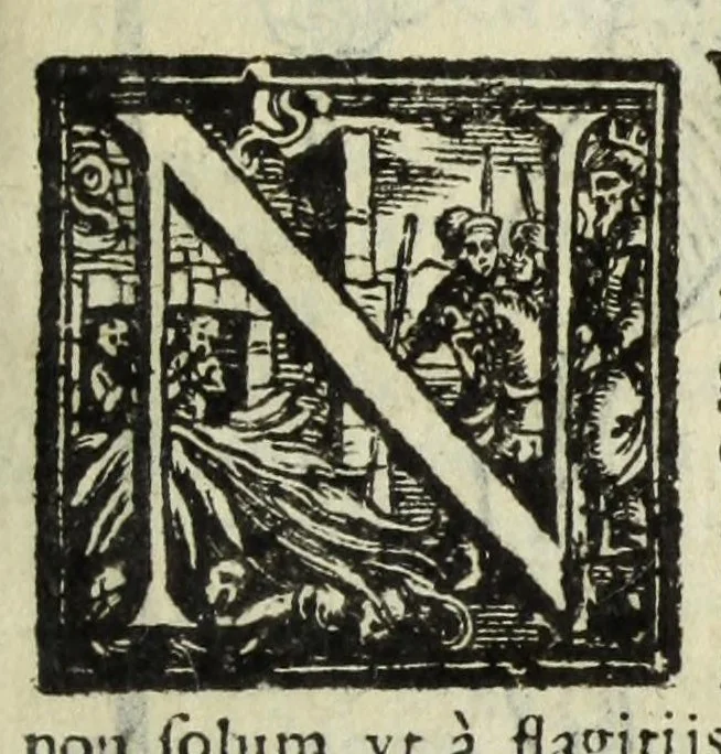 An illustration from Natalis Comitis Mythologiae, siue, Explicationis fabularum libri decem; in quibvs omnia prope naturalis et moralis philosophiae dogmata in veterum fabulis contenta fuisse perspicuè demonstratur, 1616, leaf 405