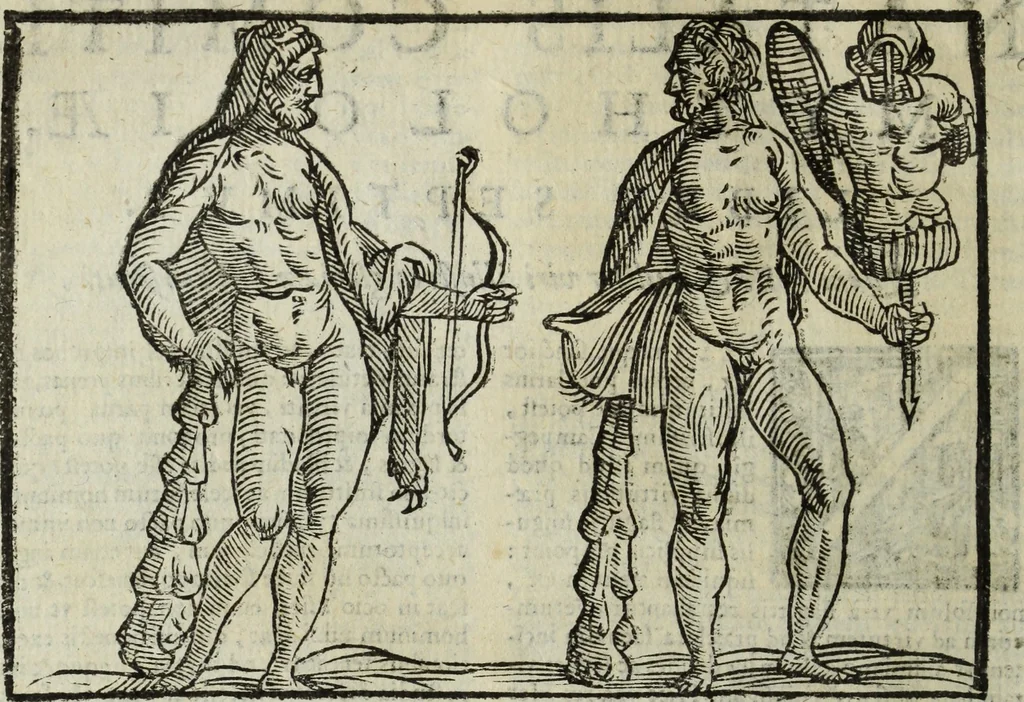 An illustration from Natalis Comitis Mythologiae, siue, Explicationis fabularum libri decem; in quibvs omnia prope naturalis et moralis philosophiae dogmata in veterum fabulis contenta fuisse perspicuè demonstratur, 1616, leaf 405