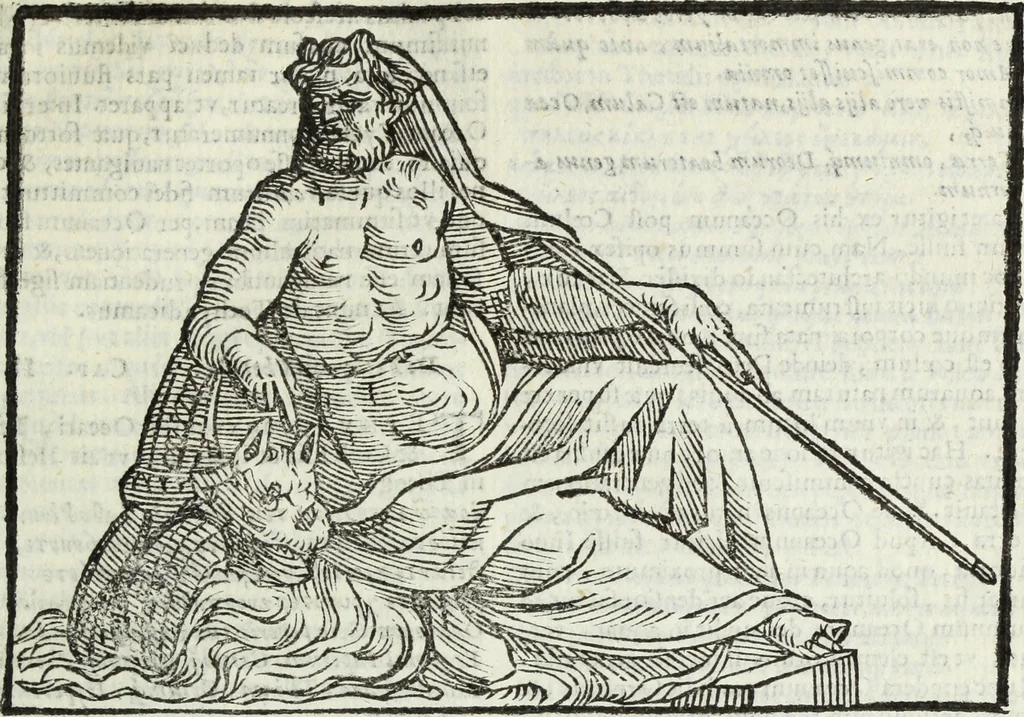 An illustration from Natalis Comitis Mythologiae, siue, Explicationis fabularum libri decem; in quibvs omnia prope naturalis et moralis philosophiae dogmata in veterum fabulis contenta fuisse perspicuè demonstratur, 1616, leaf 476
