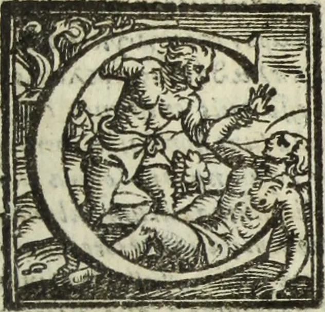 An illustration from Natalis Comitis Mythologiae, siue, Explicationis fabularum libri decem; in quibvs omnia prope naturalis et moralis philosophiae dogmata in veterum fabulis contenta fuisse perspicuè demonstratur, 1616, leaf 50