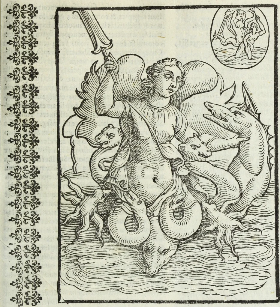 An illustration from Natalis Comitis Mythologiae, siue, Explicationis fabularum libri decem; in quibvs omnia prope naturalis et moralis philosophiae dogmata in veterum fabulis contenta fuisse perspicuè demonstratur, 1616, leaf 504
