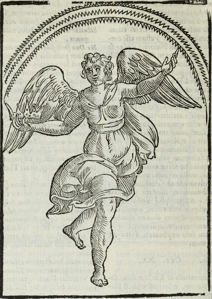 An illustration from Natalis Comitis Mythologiae, siue, Explicationis fabularum libri decem; in quibvs omnia prope naturalis et moralis philosophiae dogmata in veterum fabulis contenta fuisse perspicuè demonstratur, 1616, leaf 523