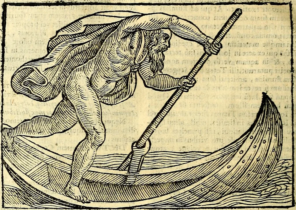 An illustration from Natalis Comitis Mythologiae sive Explicationis fabvlarvm libri decem, in qvibvs omnia prope natvralis et moralis philosophiæ dogmata in veterum fabulis contenta fuisse perspicuè demonstratur, 1616, leaf 149