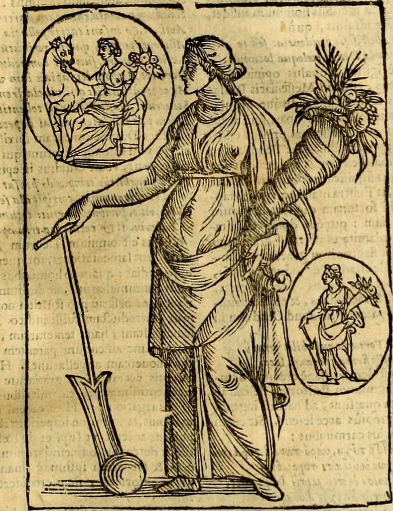 An illustration from Natalis Comitis Mythologiae sive Explicationis fabvlarvm libri decem, in qvibvs omnia prope natvralis et moralis philosophiæ dogmata in veterum fabulis contenta fuisse perspicuè demonstratur, 1616, leaf 224