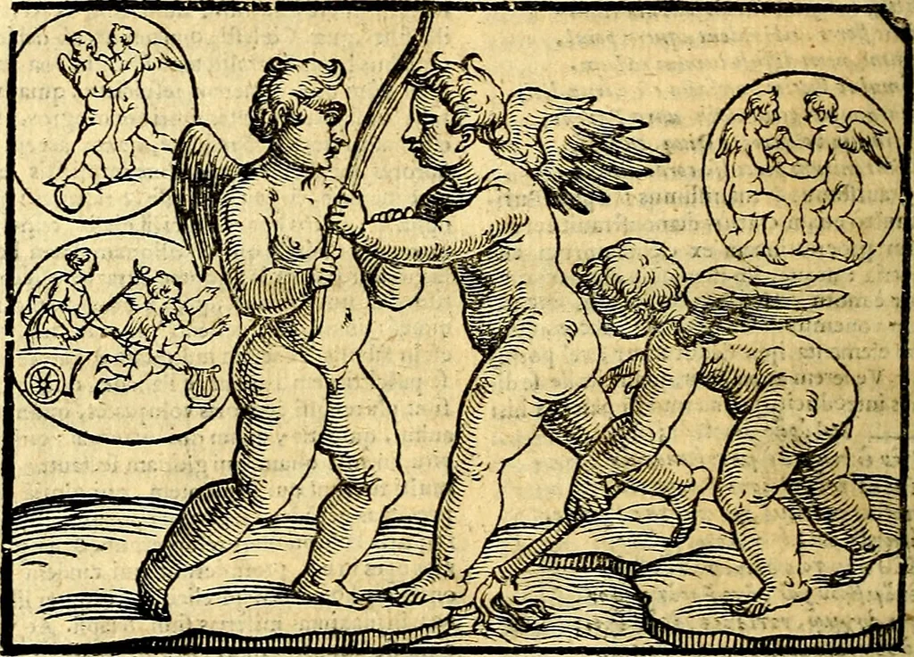 An illustration from Natalis Comitis Mythologiae sive Explicationis fabvlarvm libri decem, in qvibvs omnia prope natvralis et moralis philosophiæ dogmata in veterum fabulis contenta fuisse perspicuè demonstratur, 1616, leaf 261