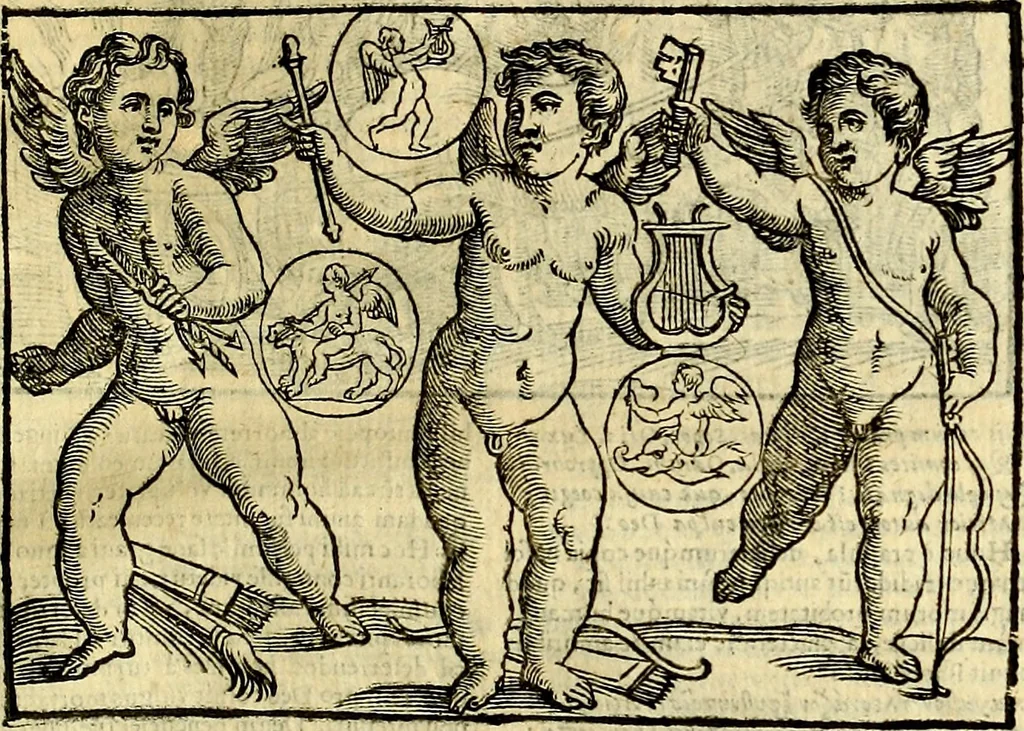 An illustration from Natalis Comitis Mythologiae sive Explicationis fabvlarvm libri decem, in qvibvs omnia prope natvralis et moralis philosophiæ dogmata in veterum fabulis contenta fuisse perspicuè demonstratur, 1616, leaf 264