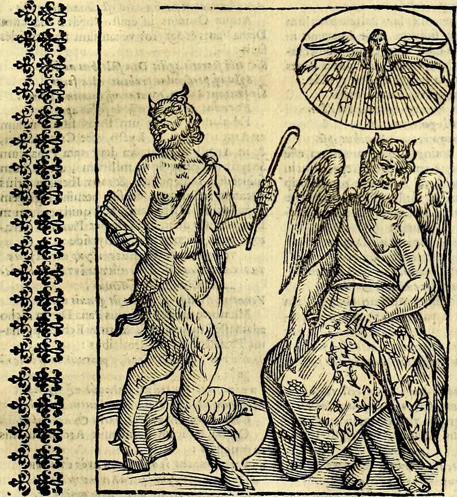 An illustration from Natalis Comitis Mythologiae sive Explicationis fabvlarvm libri decem, in qvibvs omnia prope natvralis et moralis philosophiæ dogmata in veterum fabulis contenta fuisse perspicuè demonstratur, 1616, leaf 290
