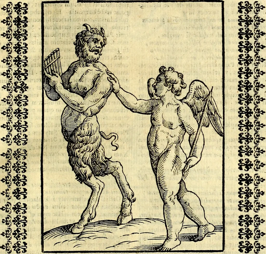 An illustration from Natalis Comitis Mythologiae sive Explicationis fabvlarvm libri decem, in qvibvs omnia prope natvralis et moralis philosophiæ dogmata in veterum fabulis contenta fuisse perspicuè demonstratur, 1616, leaf 294
