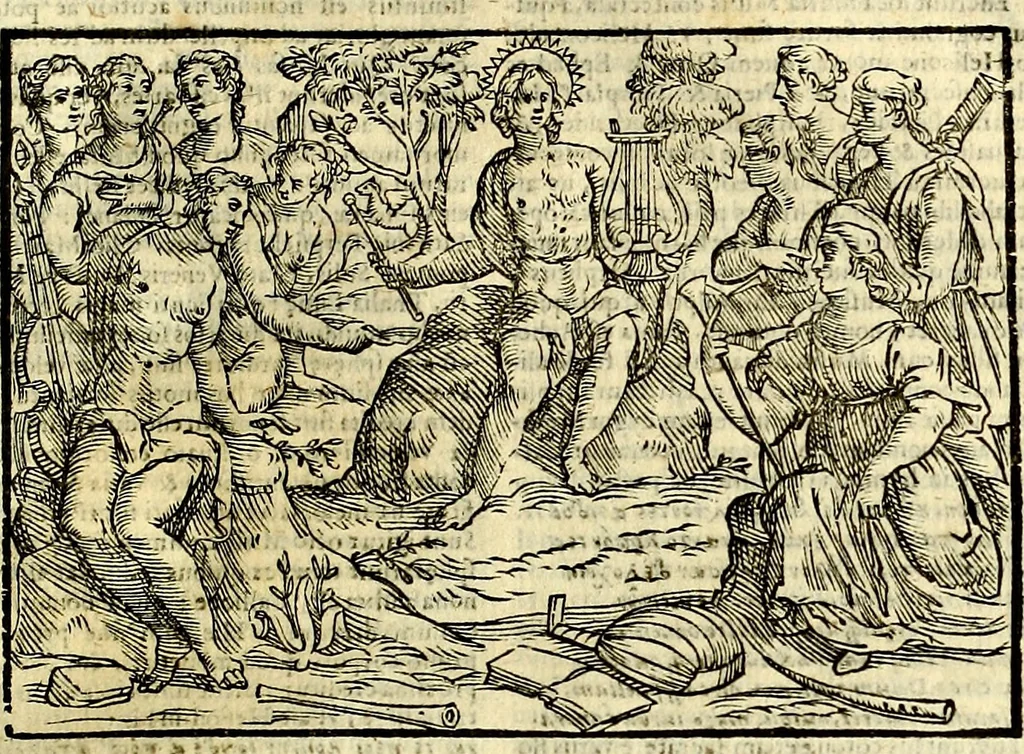 An illustration from Natalis Comitis Mythologiae sive Explicationis fabvlarvm libri decem, in qvibvs omnia prope natvralis et moralis philosophiæ dogmata in veterum fabulis contenta fuisse perspicuè demonstratur, 1616, leaf 452