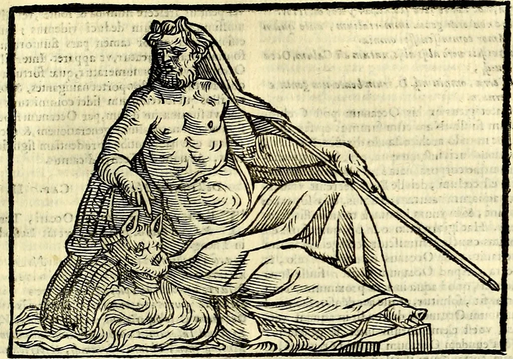 An illustration from Natalis Comitis Mythologiae sive Explicationis fabvlarvm libri decem, in qvibvs omnia prope natvralis et moralis philosophiæ dogmata in veterum fabulis contenta fuisse perspicuè demonstratur, 1616, leaf 474