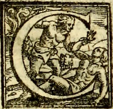 An illustration from Natalis Comitis Mythologiae sive Explicationis fabvlarvm libri decem, in qvibvs omnia prope natvralis et moralis philosophiæ dogmata in veterum fabulis contenta fuisse perspicuè demonstratur, 1616, leaf 48