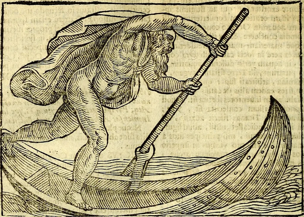 An illustration from Natalis Comitis Mythologiae, sive, Explicationis fabularum libri decem : in quibus omnia prope naturalis et moralis philosophiae dogmata in veterum fabulis contenta fuisse perspicuè demonstratur ... : accessit G. Linocerii Musarum mytholgia, & anonymi obseuationum in totam de dijs gentium narrationem libellus : adiectæ sunt ... editioni elegantissimæ deorum imagines, & eruditissimæ M. Antonij Tritonij Vtinensis .., 1637, leaf 149