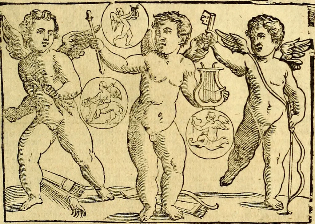 An illustration from Natalis Comitis Mythologiae, sive, Explicationis fabularum libri decem : in quibus omnia prope naturalis et moralis philosophiae dogmata in veterum fabulis contenta fuisse perspicuè demonstratur ... : accessit G. Linocerii Musarum mytholgia, & anonymi obseuationum in totam de dijs gentium narrationem libellus : adiectæ sunt ... editioni elegantissimæ deorum imagines, & eruditissimæ M. Antonij Tritonij Vtinensis .., 1637, leaf 264
