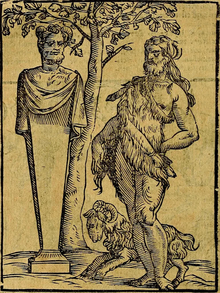 An illustration from Natalis Comitis Mythologiae, sive, Explicationis fabularum libri decem : in quibus omnia prope naturalis et moralis philosophiae dogmata in veterum fabulis contenta fuisse perspicuè demonstratur ... : accessit G. Linocerii Musarum mytholgia, & anonymi obseuationum in totam de dijs gentium narrationem libellus : adiectæ sunt ... editioni elegantissimæ deorum imagines, & eruditissimæ M. Antonij Tritonij Vtinensis .., 1637, leaf 95
