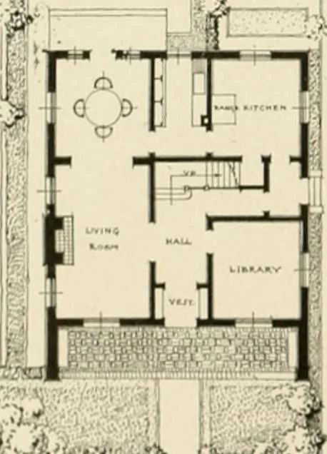 An illustration from The Natco suburban house and garage : attractive economical durable fireproof, 1915, leaf 17